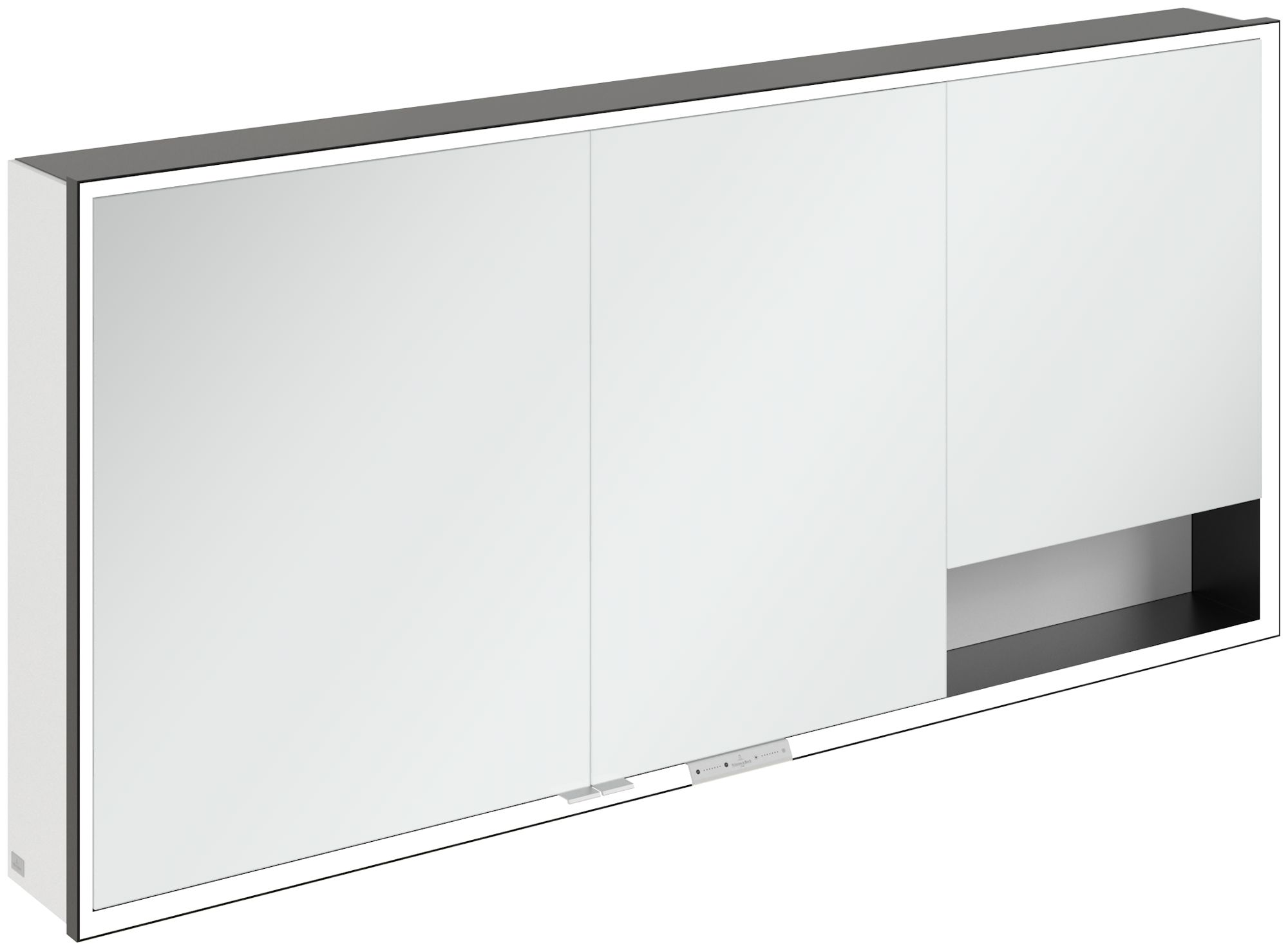 Villeroy & Boch My View+ szekrény 160x16.8x75 cm tükörrel fehér-fekete B48116VF