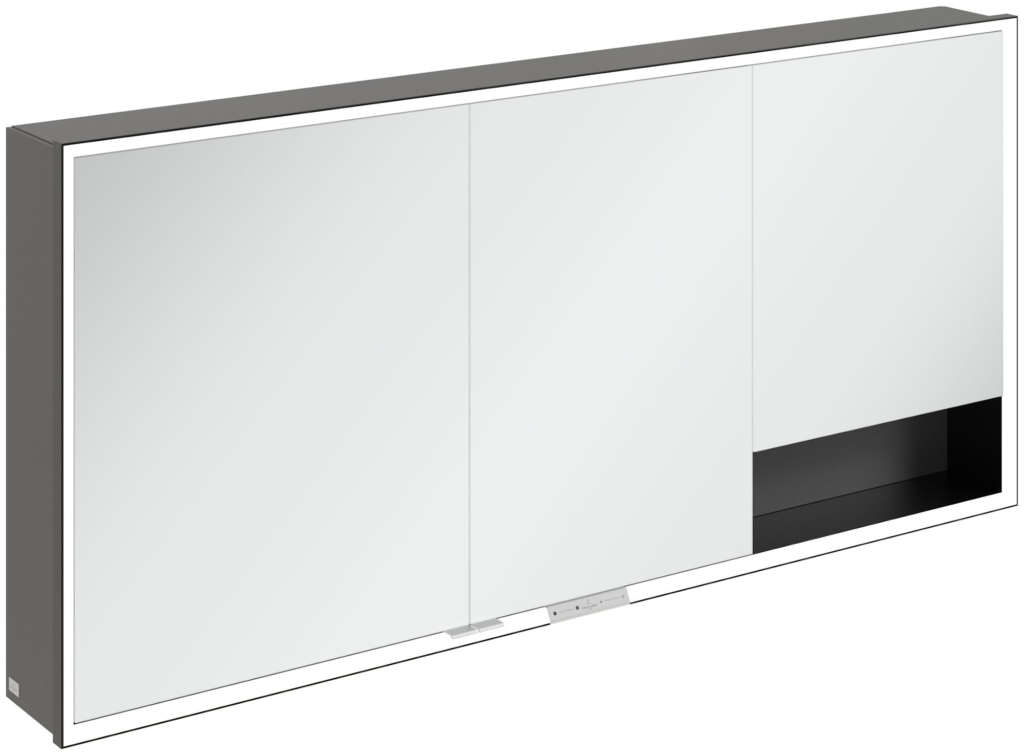 Villeroy & Boch My View+ szekrény 160x16.8x75 cm tükörrel fekete-grafit B48116VR