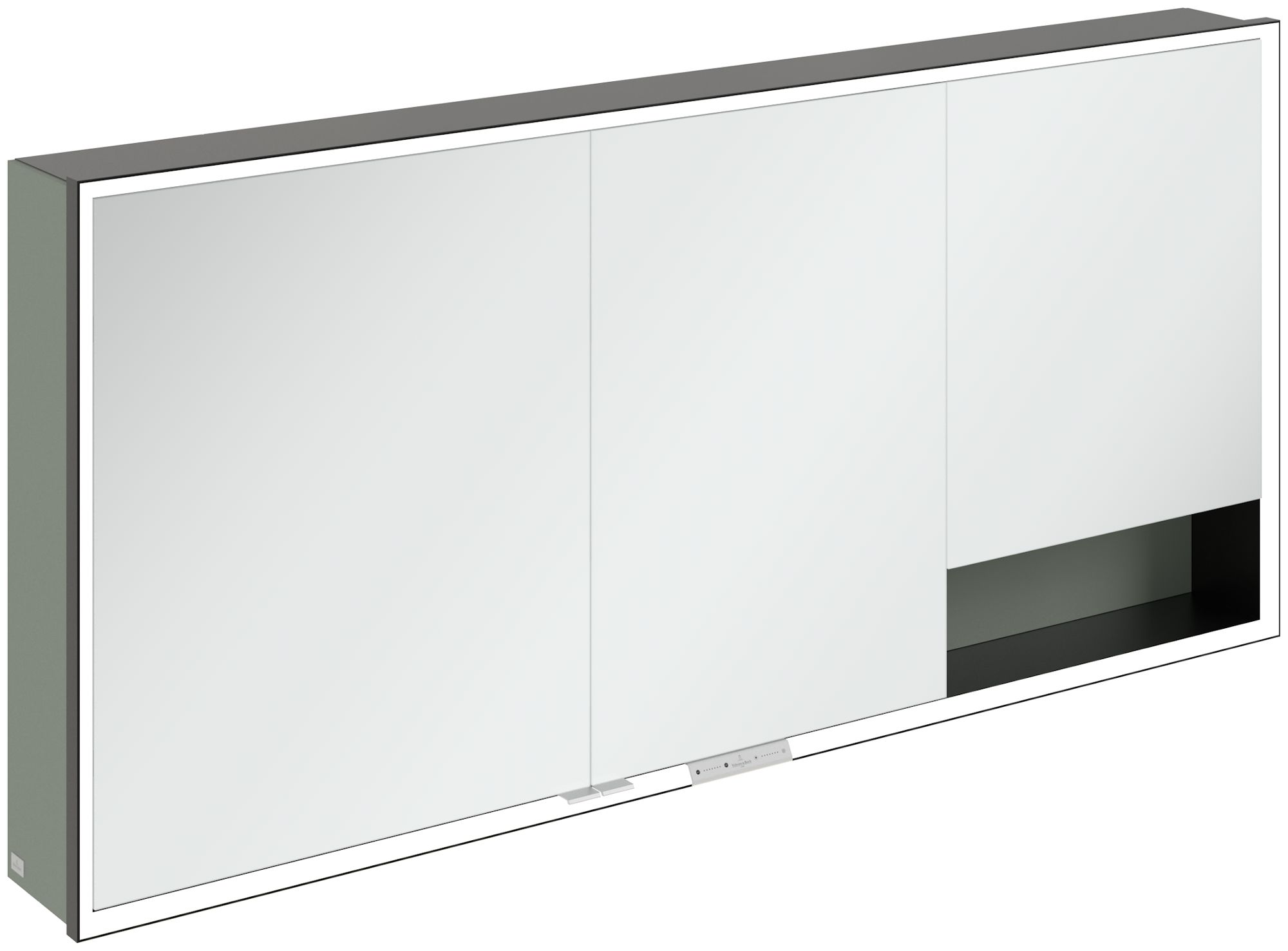 Villeroy & Boch My View+ szekrény 160x16.8x75 cm tükörrel fekete-zöld B48116AF