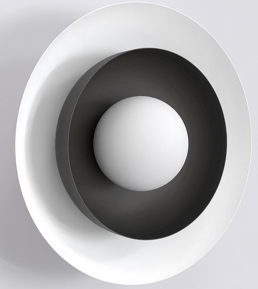 Emibig Poppi oldalfali lámpa 1x8 W fehér-fekete 1521/K1