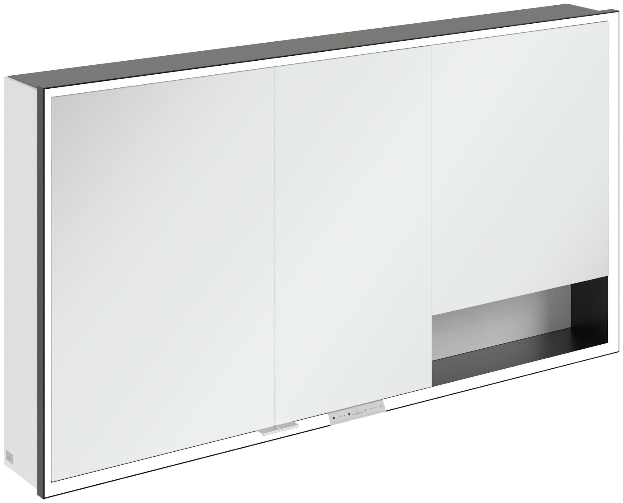 Villeroy & Boch My View+ szekrény 140x16.8x75 cm tükörrel fehér-fekete B48114VF