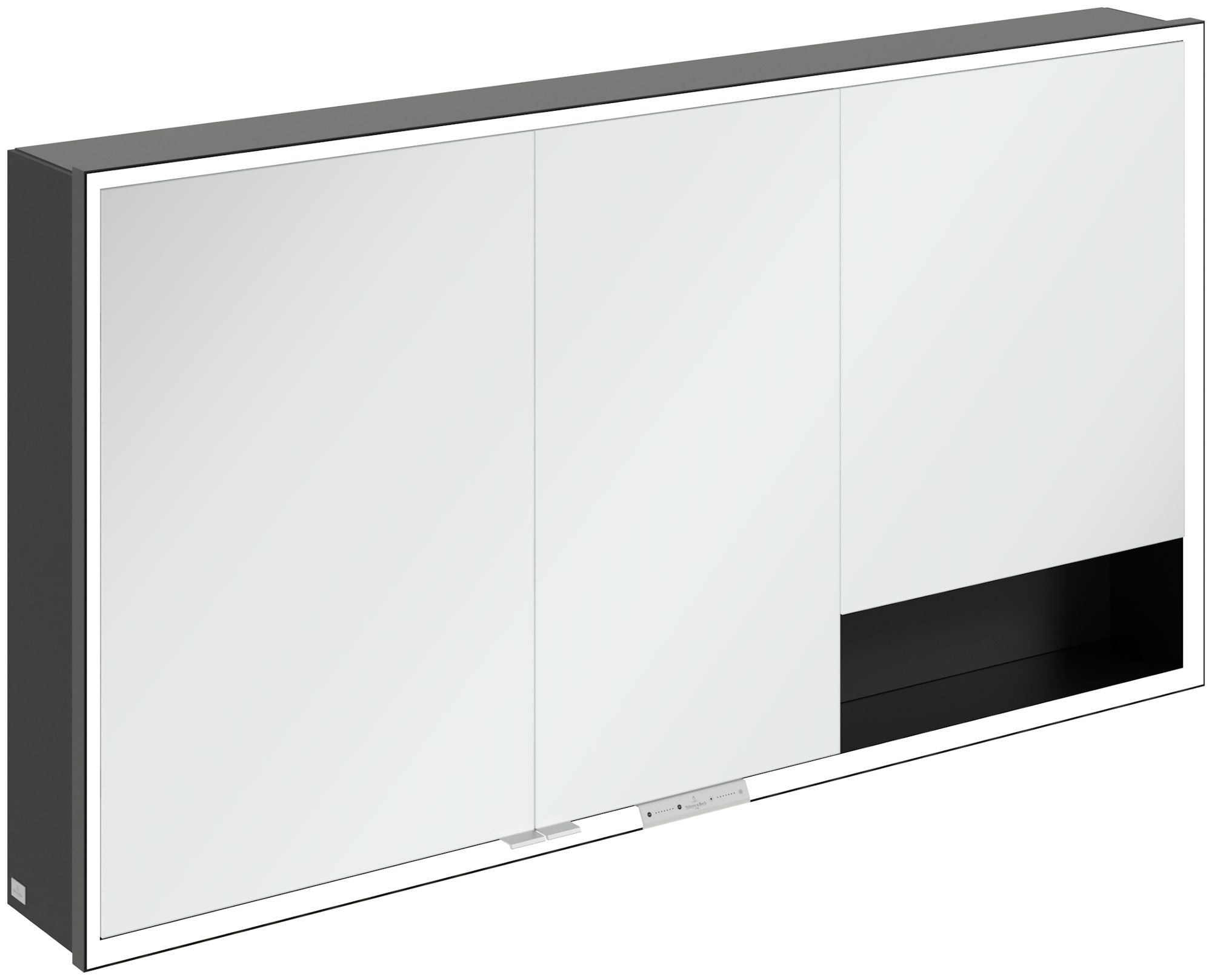 Villeroy & Boch My View+ szekrény 140x16.8x75 cm tükörrel fekete B48114VL