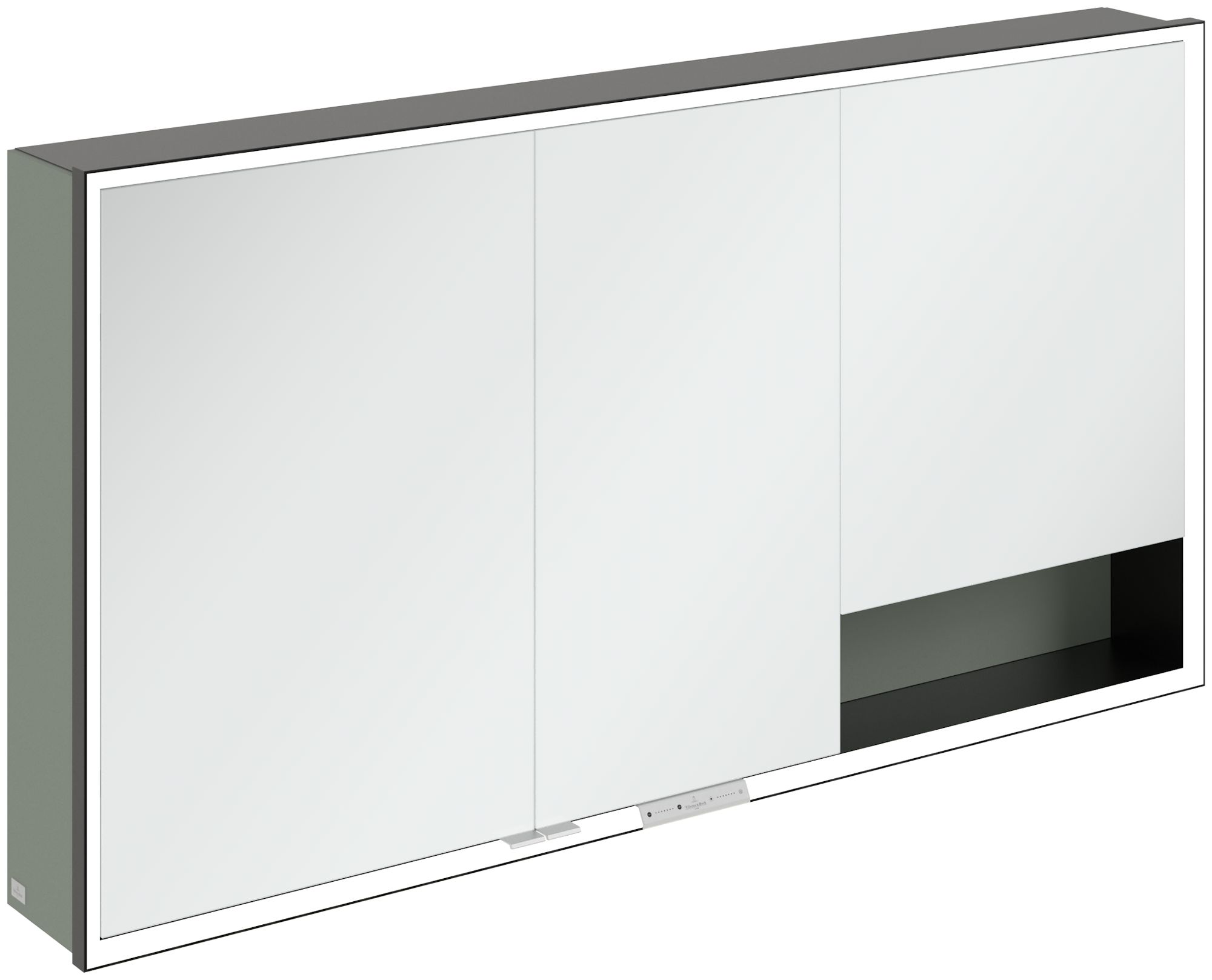 Villeroy & Boch My View+ szekrény 140x16.8x75 cm tükörrel fekete-zöld B48114AF