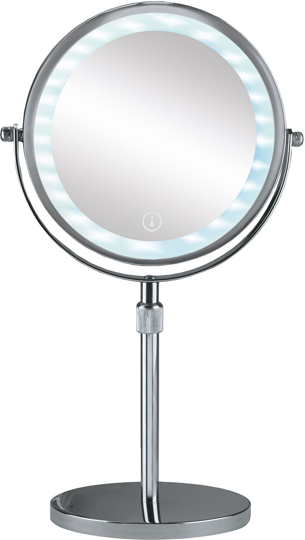 Kleine Wolke LED Mirror kozmetikai tükör 20.5x37 cm kerek világítással ezüst 8507124886