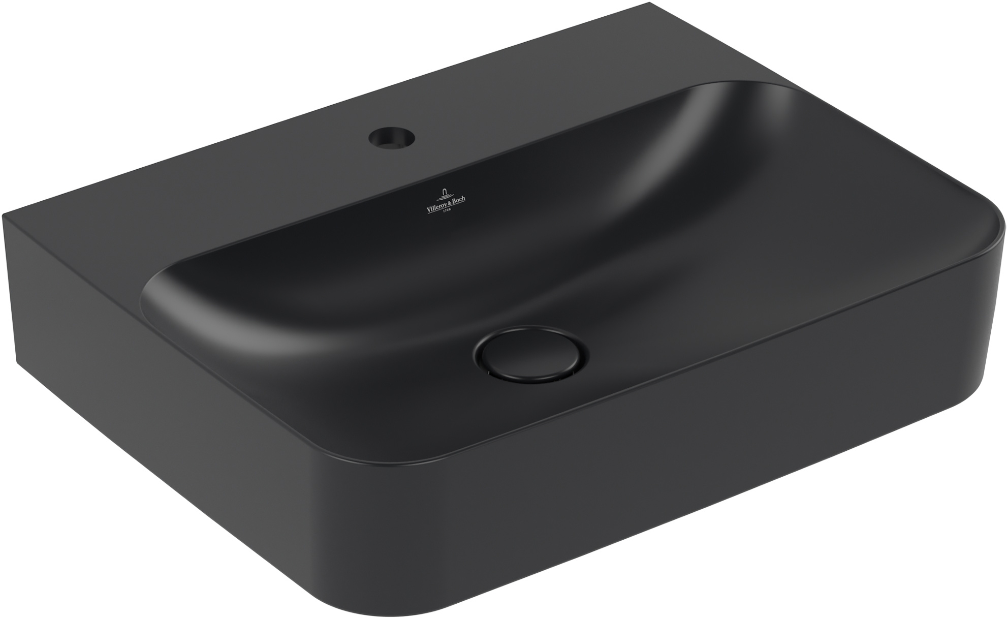 Villeroy & Boch Finion mosdótál 60x47 cm négyszögletes klasszikus fekete 416861R7