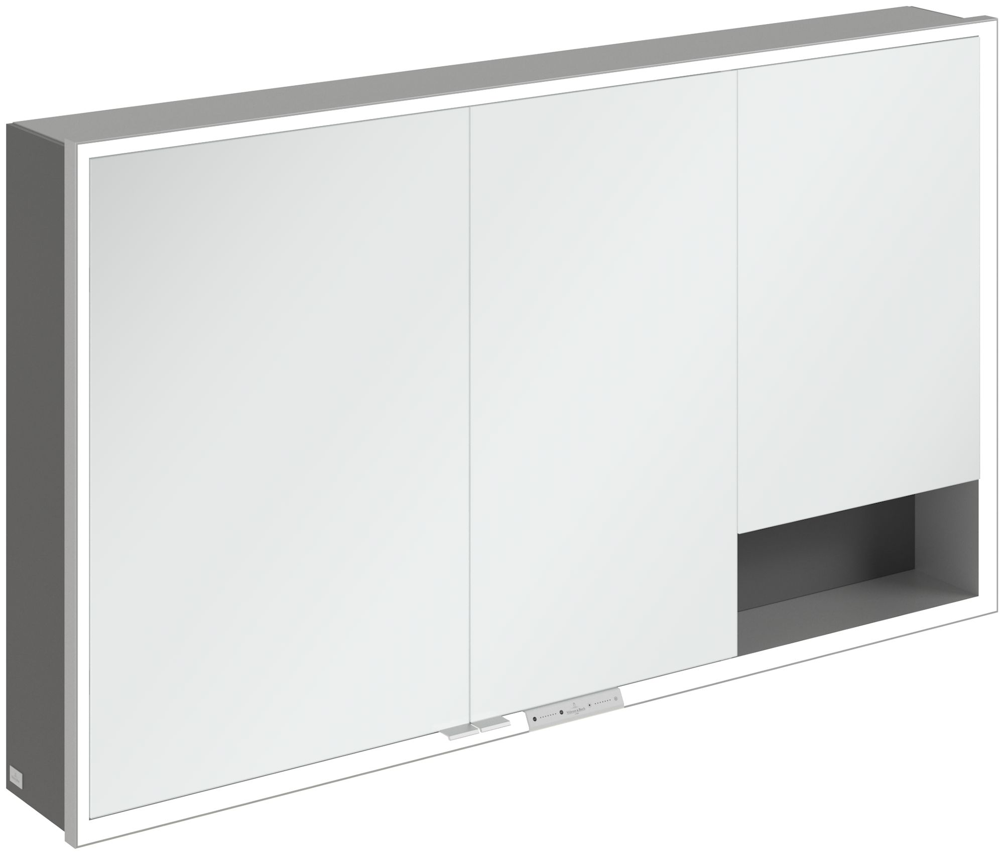 Villeroy & Boch My View+ szekrény 130x16.8x75 cm tükörrel grafit A48113VR