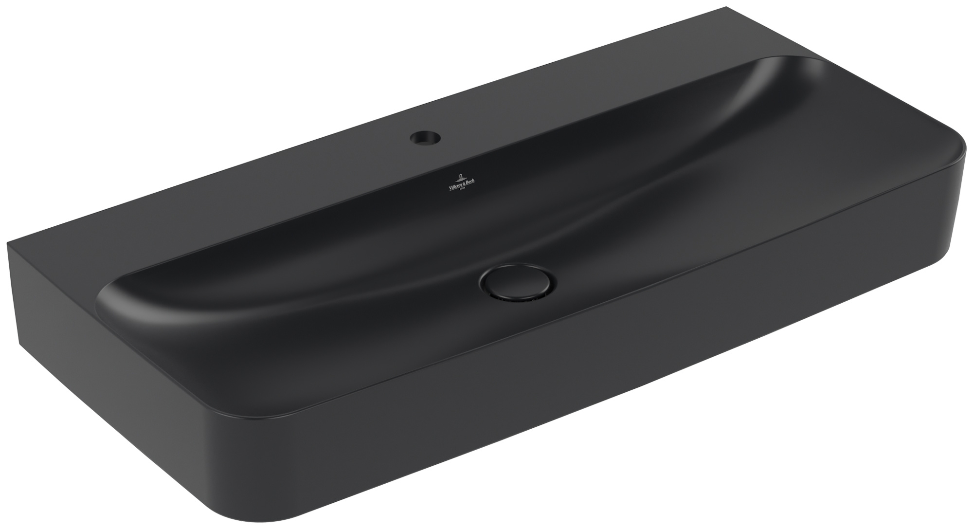 Villeroy & Boch Finion mosdótál 100x47 cm négyszögletes klasszikus fekete 4168A2R7