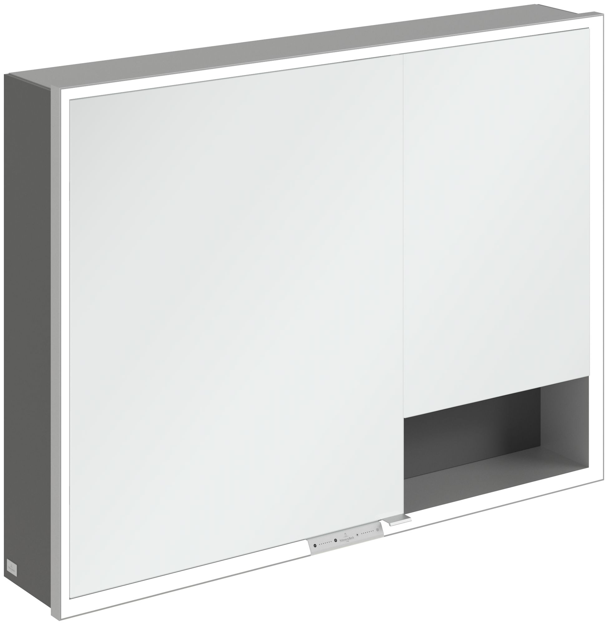 Villeroy & Boch My View+ szekrény 100x16.8x75 cm tükörrel grafit A48110VR