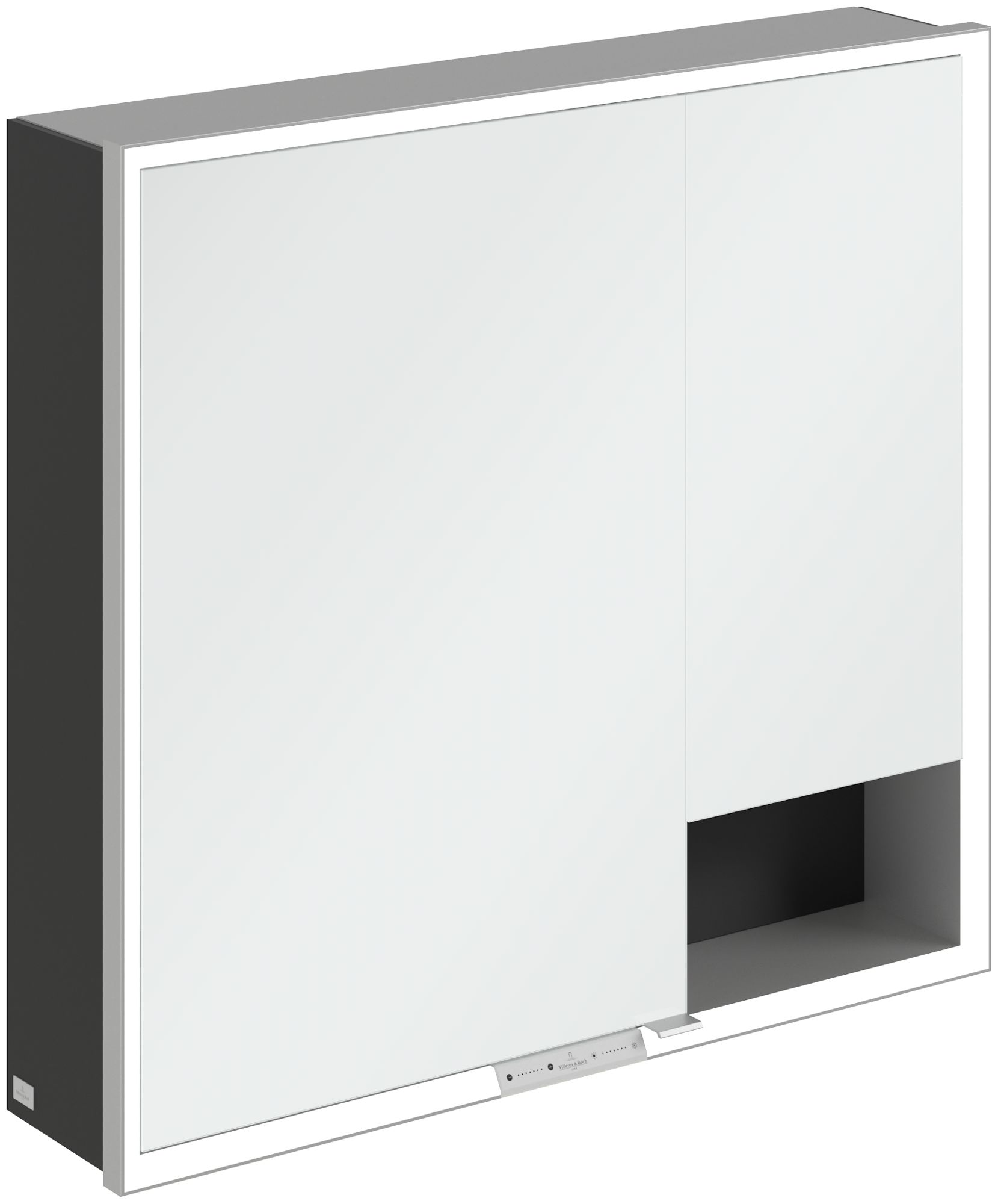 Villeroy & Boch My View+ szekrény 80x16.8x75 cm tükörrel fekete A48180VL