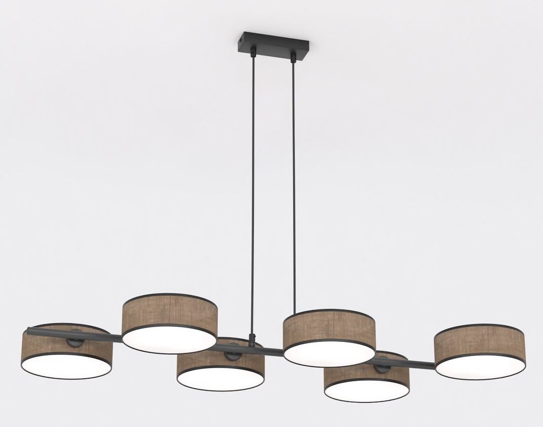 Emibig Drumz függőlámpa 6x10 W barna 1563/6