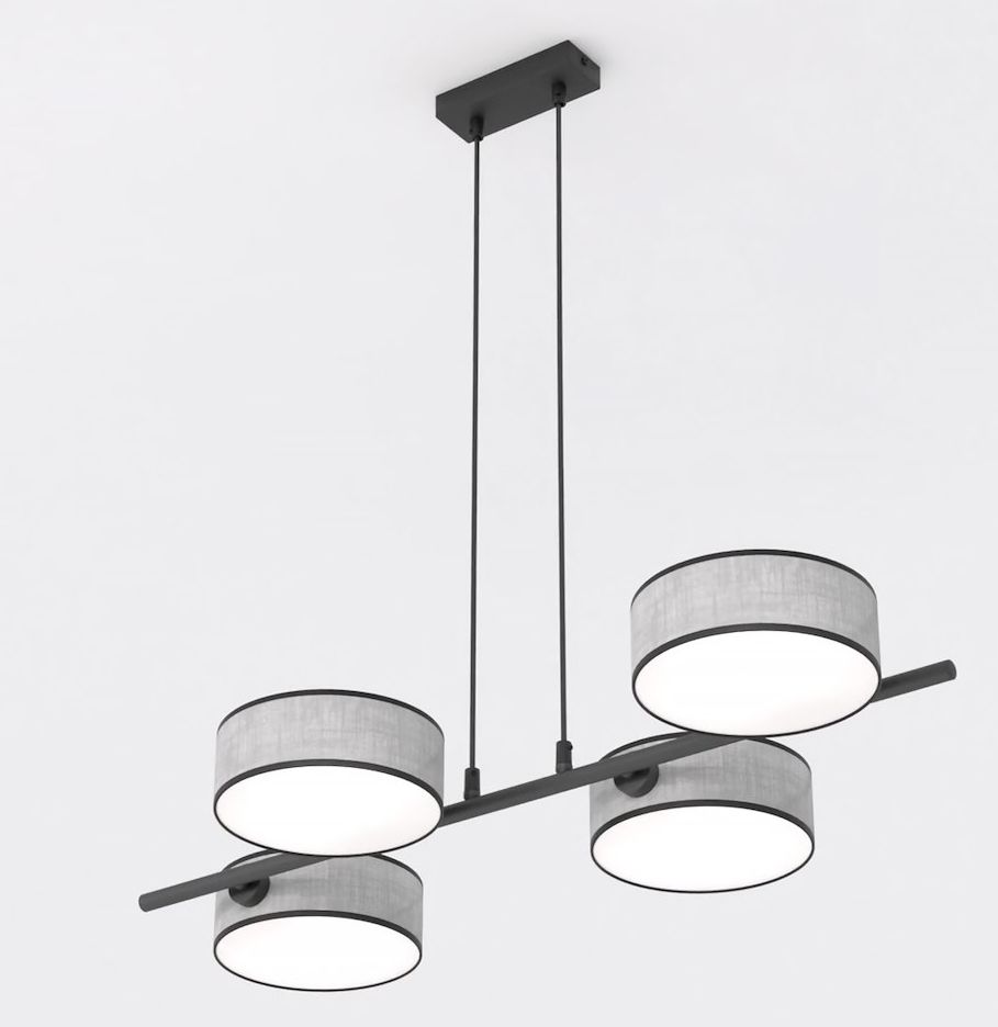 Emibig Drumz függőlámpa 4x10 W szürke/hamvas 1564/4