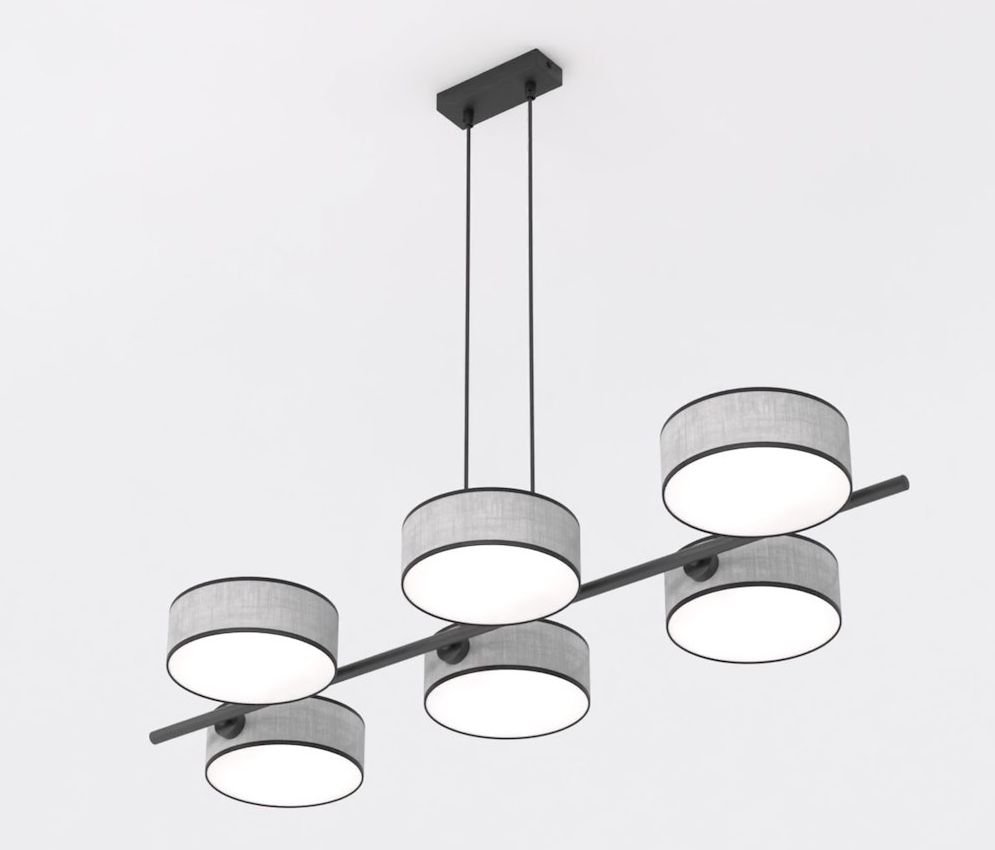 Emibig Drumz függőlámpa 6x10 W szürke/hamvas 1564/6