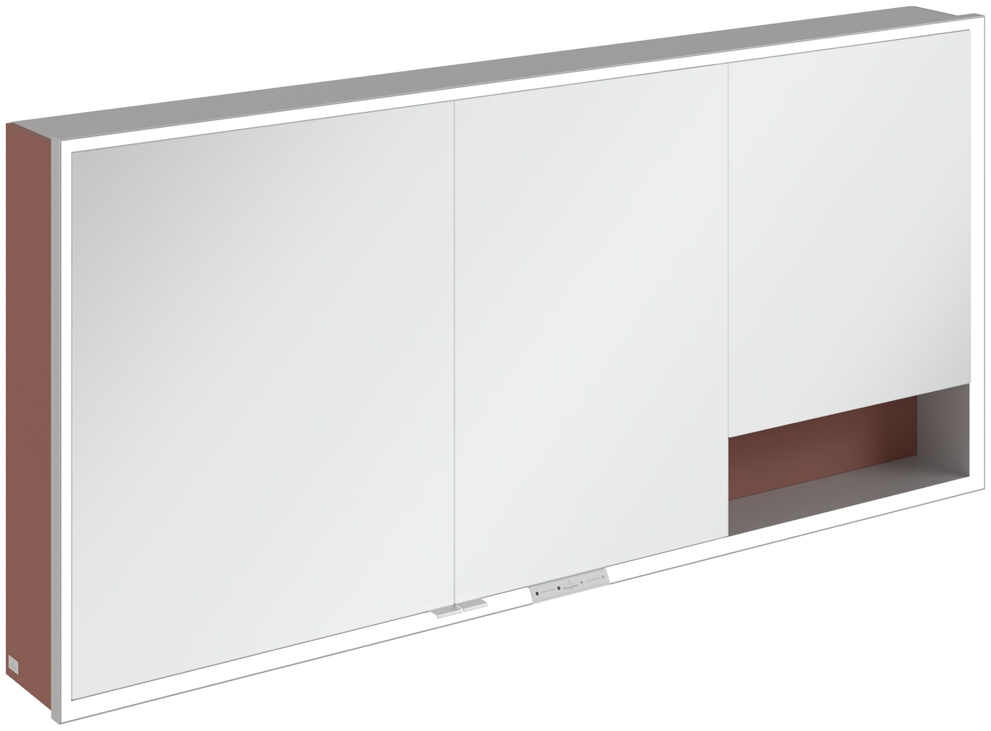 Villeroy & Boch My View+ szekrény 160x16.8x75 cm tükörrel piros A48116AH