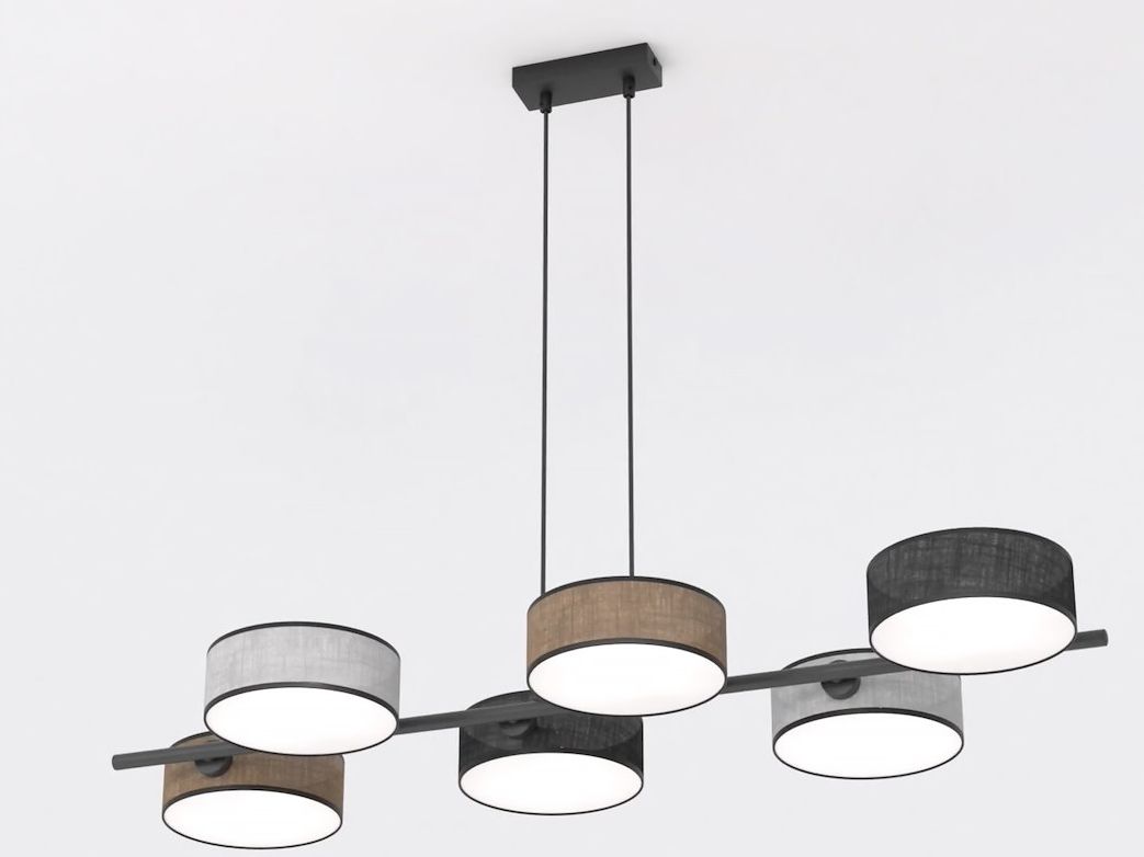 Emibig Drumz függőlámpa 6x10 W fekete-szürke/hamvas-bézs 1566/6