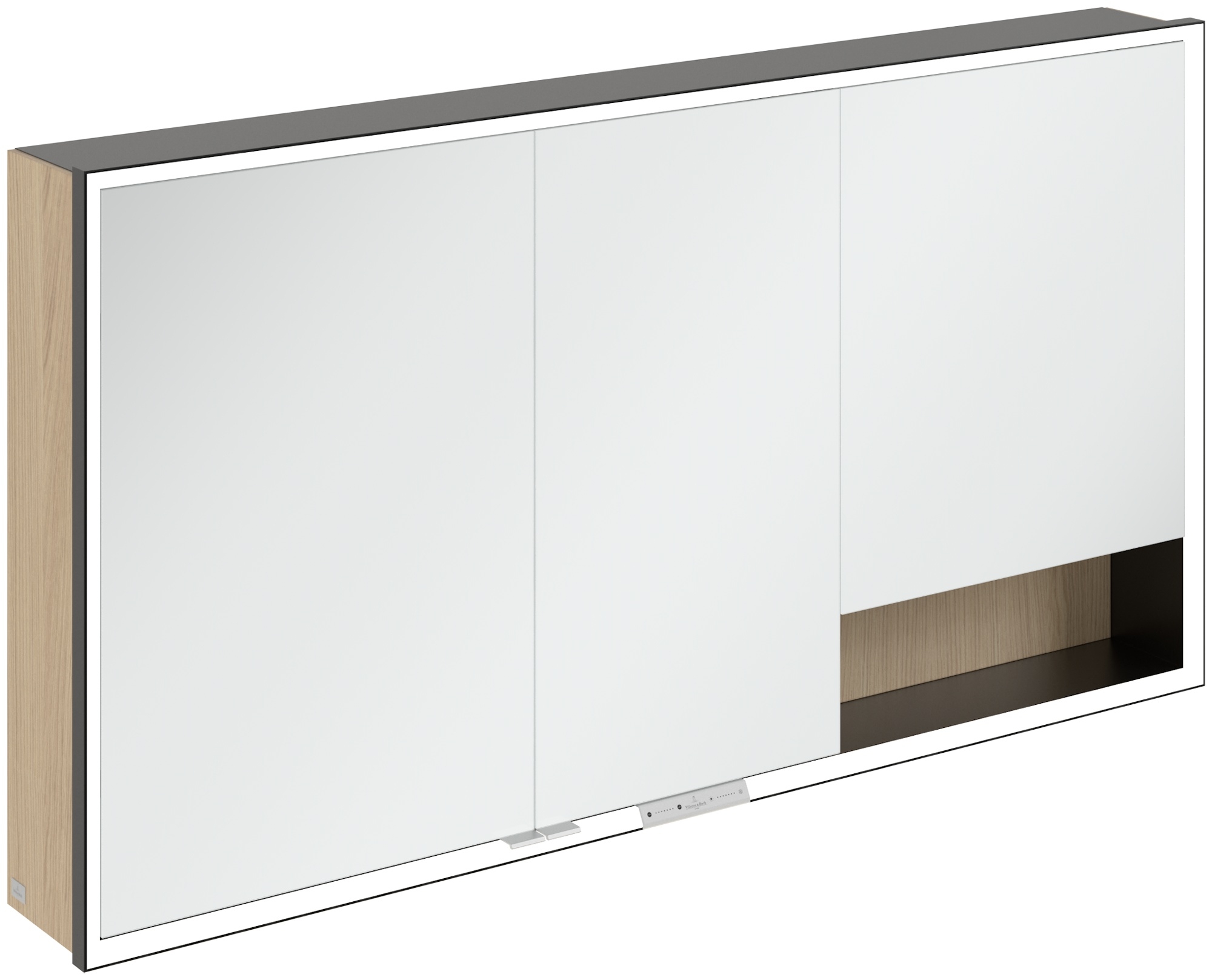 Villeroy & Boch My View+ szekrény 140x16.8x75 cm tükörrel fekete-tölgy B48114VJ