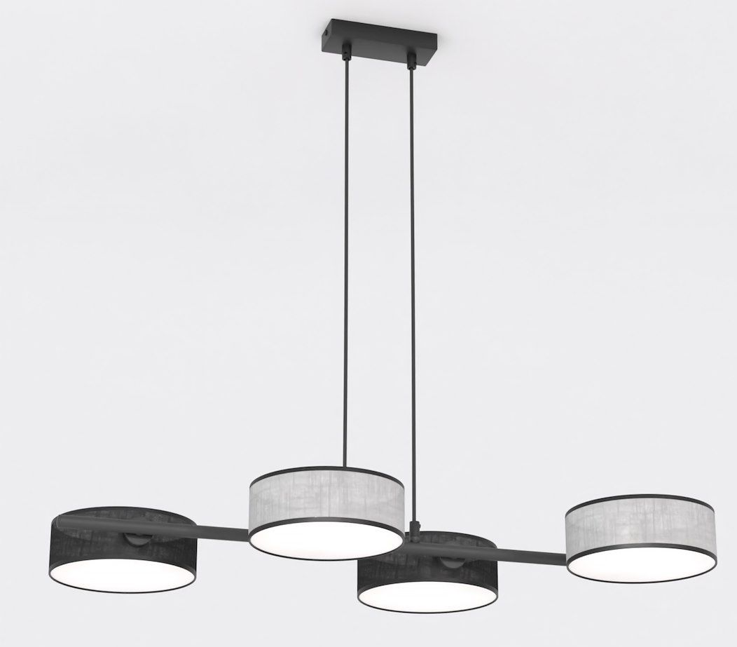 Emibig Drumz függőlámpa 4x10 W fekete-szürke/hamvas 1567/4