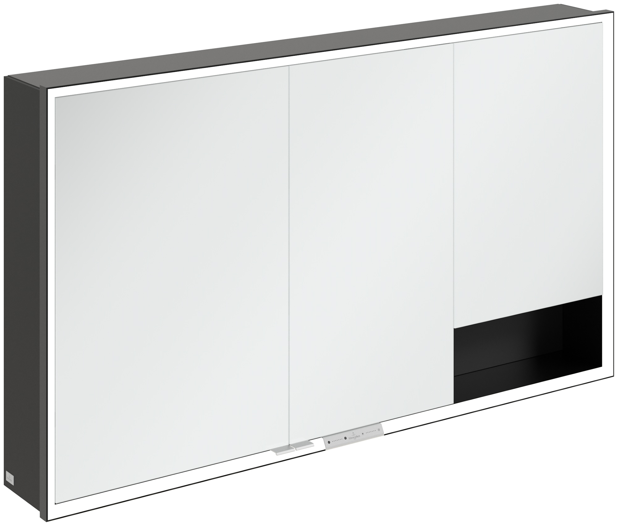 Villeroy & Boch My View+ szekrény 130x16.8x75 cm tükörrel fekete B48113VL