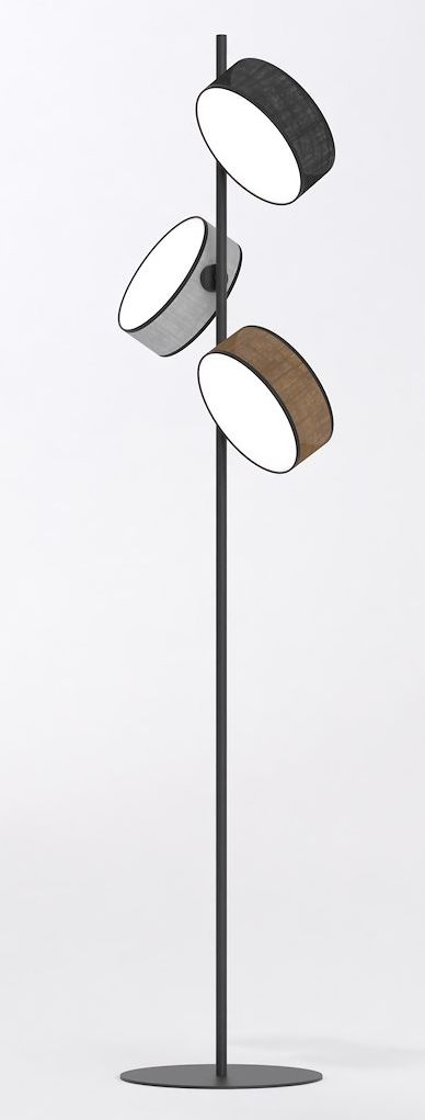 Emibig Drumz állólámpa 3x10 W fekete-szürke-bézs 1566/LP3