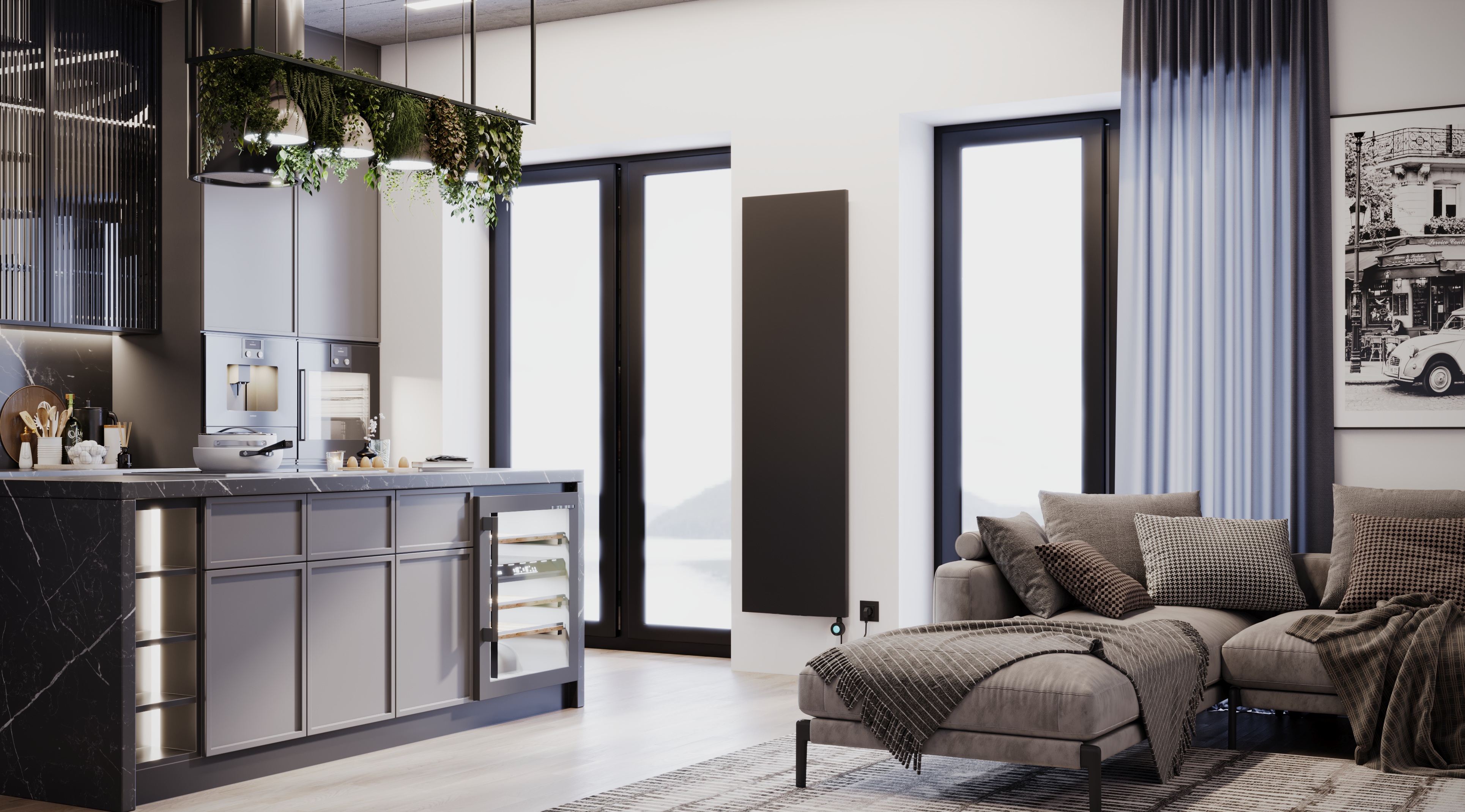 Készlet elektromos fűtés Luxrad V-line Elektro VLI15005009005MATERG, elektromos fűtőpatron Luxrad GLX GLX600CZ