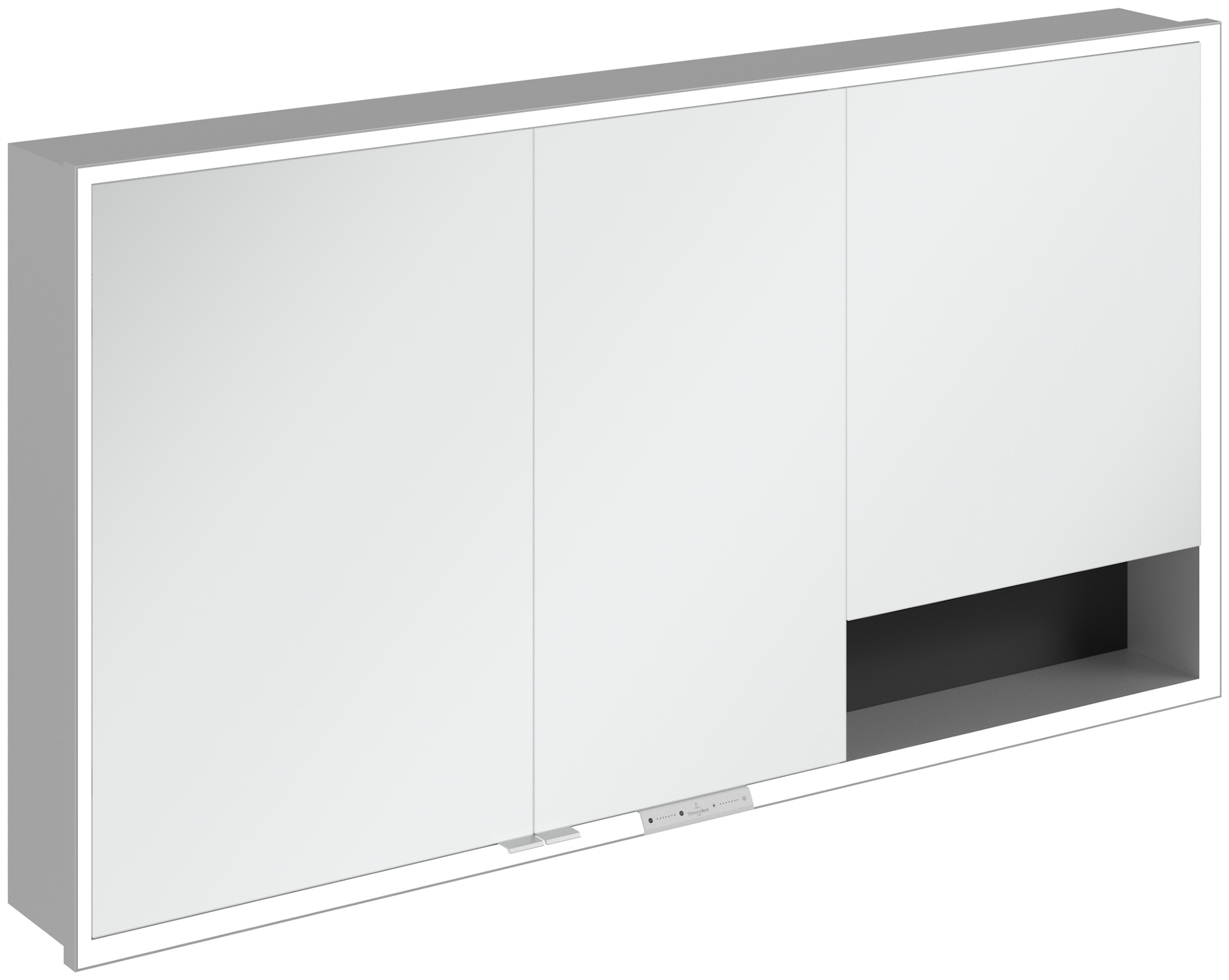 Villeroy & Boch My View+ szekrény 140x16.8x75 cm tükörrel fekete A48214VL
