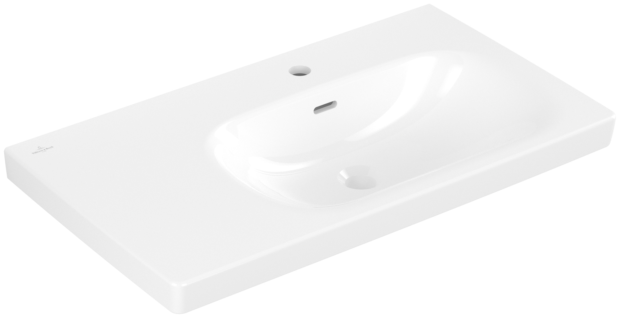 Villeroy & Boch Skyla mosdótál 80x46 cm négyszögletes beépíthető fehér 5A52R101