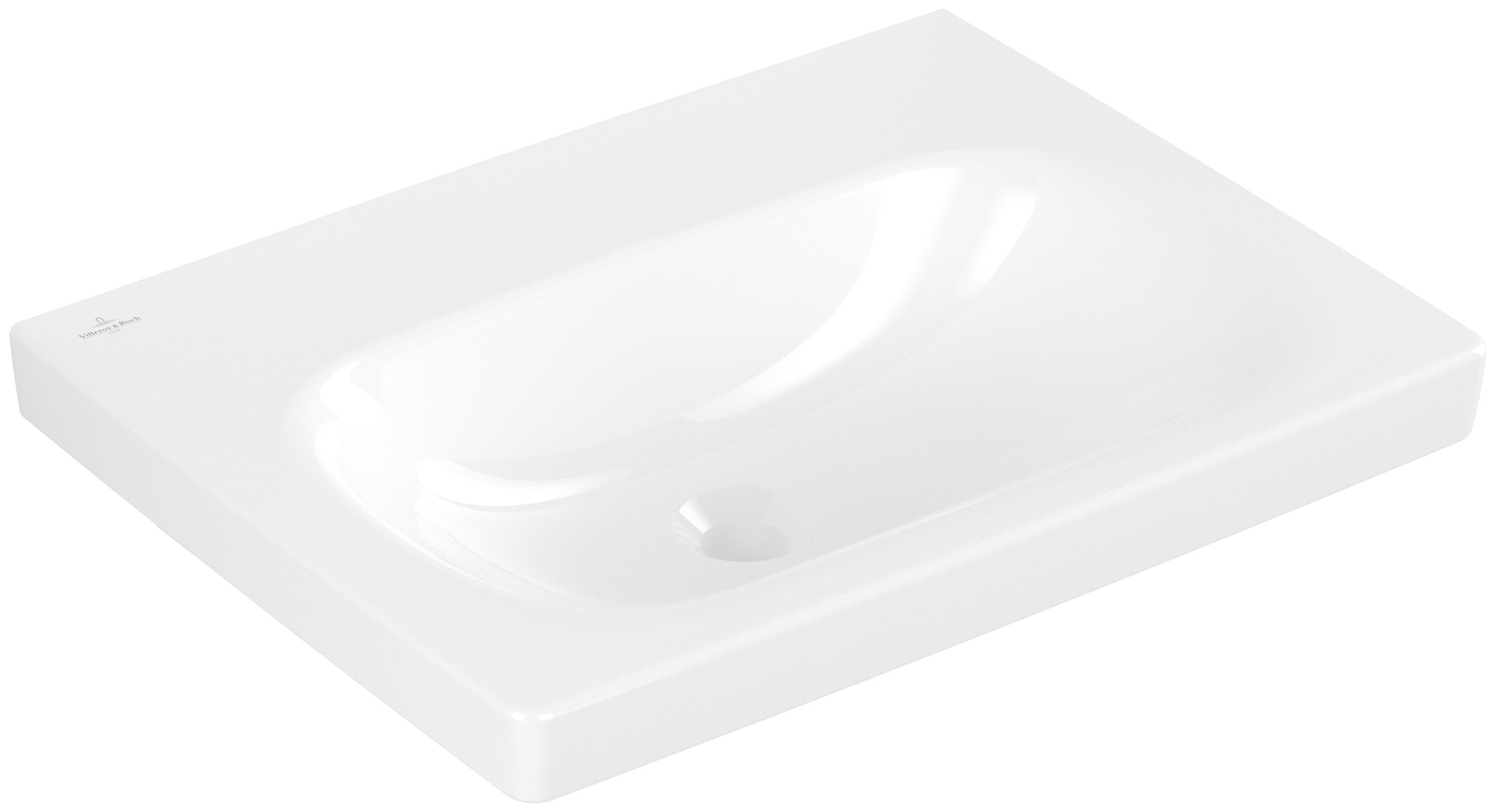 Villeroy & Boch Skyla mosdótál 60x46 cm négyszögletes beépíthető fehér fényes 5A5163R1