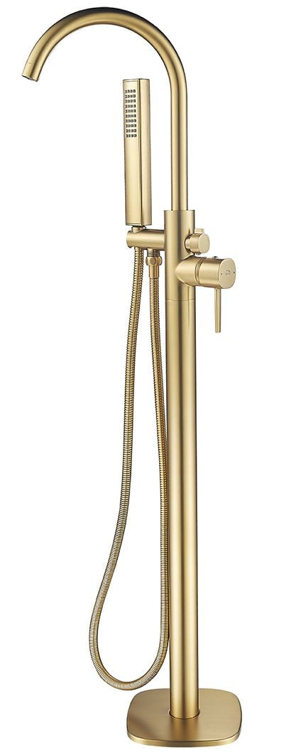 Laveo Pola kád és zuhany csaptelep térben álló arany BAP_G1SB