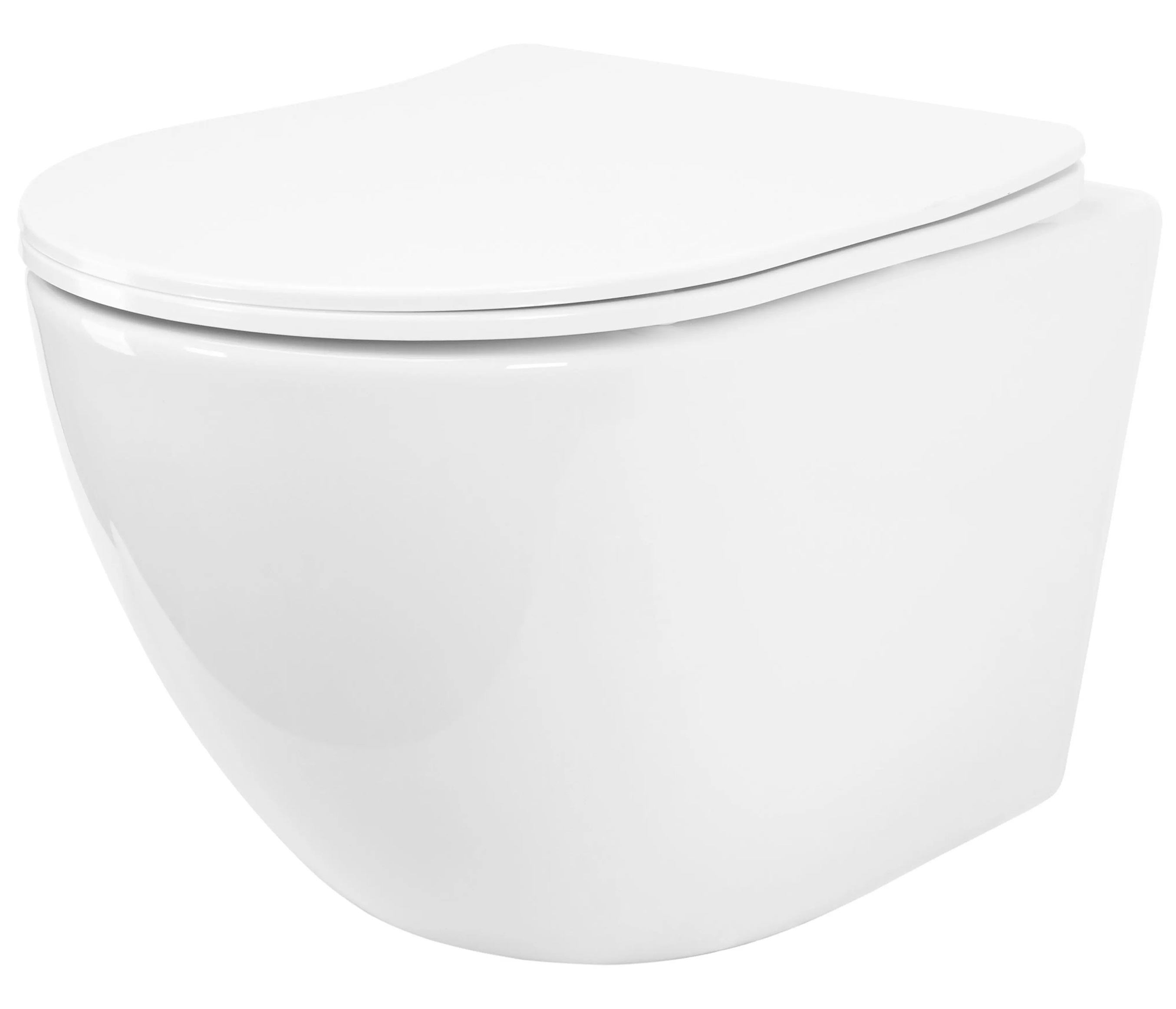 Rea Carlo Mini wc csésze függesztett perem nélkül mély öblítéssel fehér fényes REA-C1261