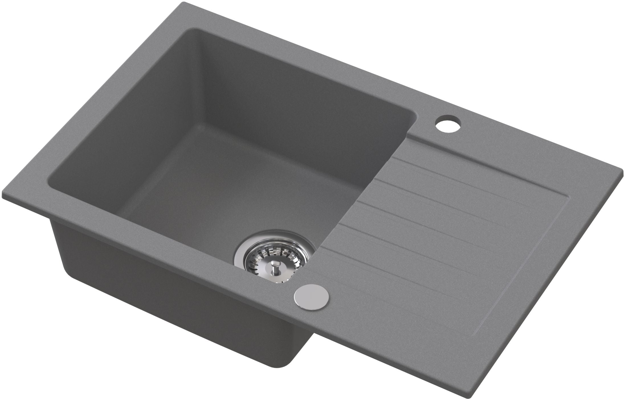 Ruvetti Pineko gránit mosogató 68x44.2 cm szürke/grafit/onix 3001PN_GR140_W