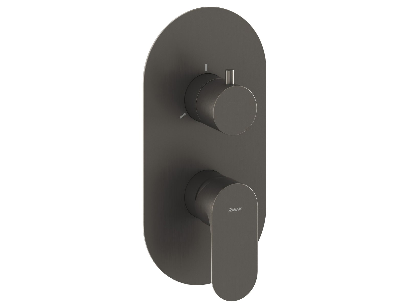Ravak Eleganta kád és zuhany csaptelep süllyesztett z termosztáttal grafit X070334