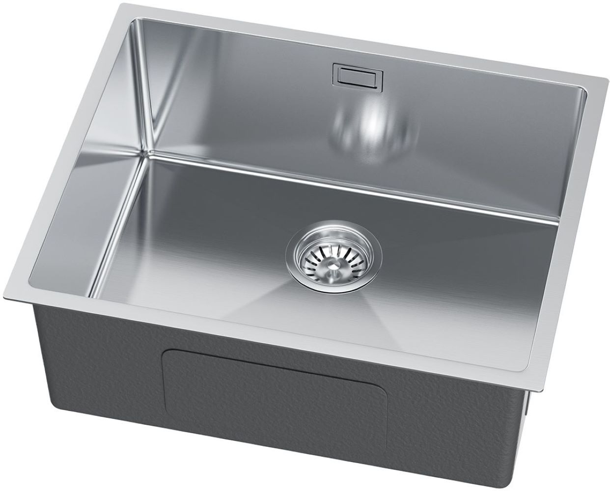 Ruvetti Stelio acél mosogató szifonnal 54x44 cm acél 5001S_BS60_P