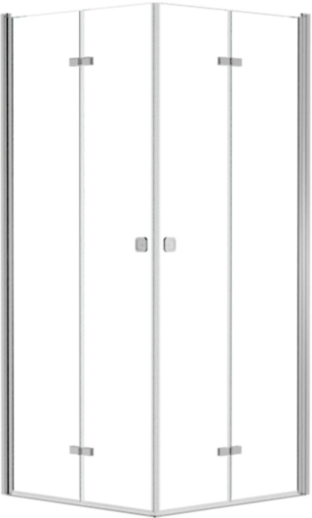 Besco Exo-H zuhanykabin 90x90 cm négyzet króm fényes/átlátszó üveg KEH-90-195