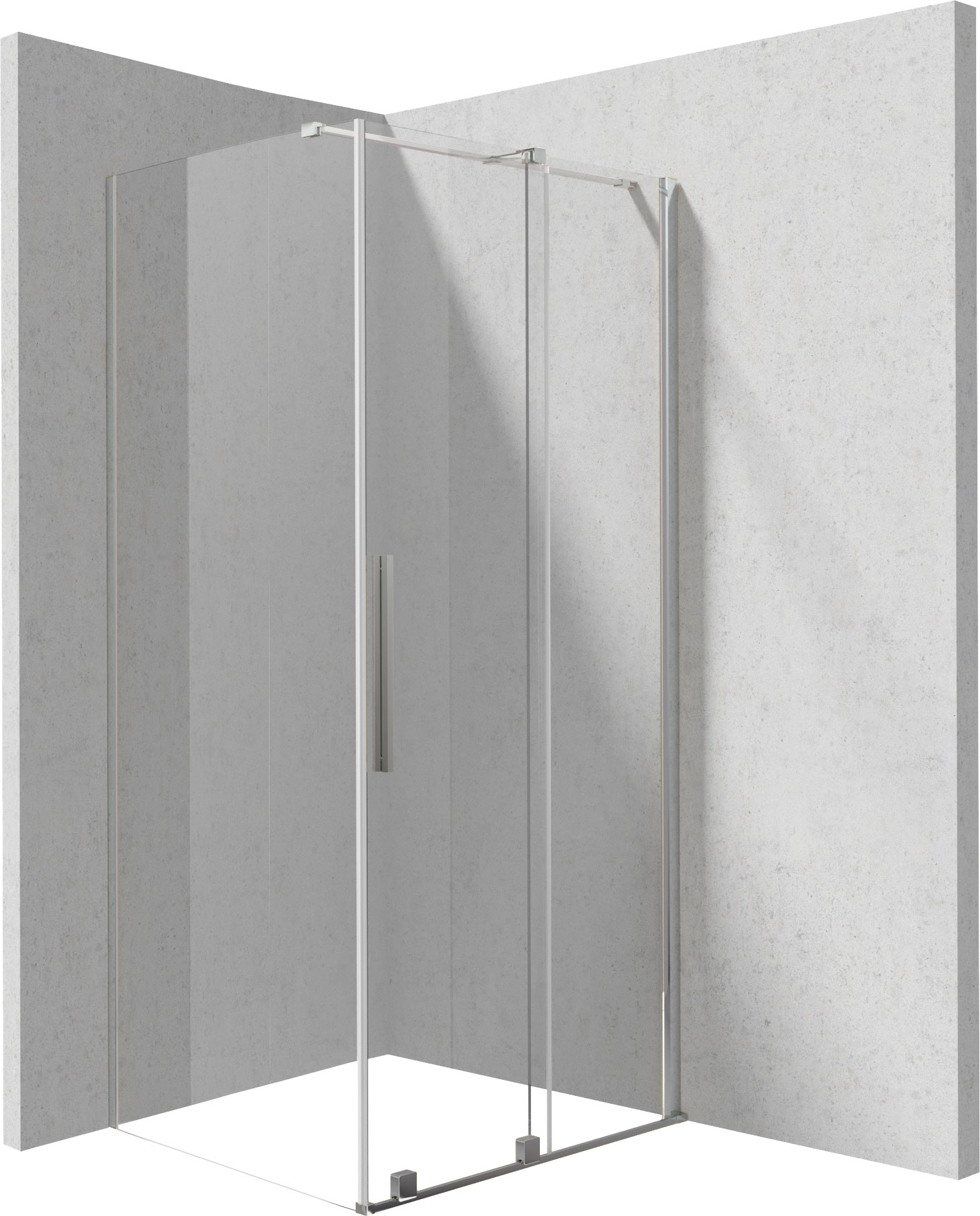 Deante Prizma zuhanykabin 140x70 cm négyszögletes króm fényes/átlátszó üveg KPN0P14S07