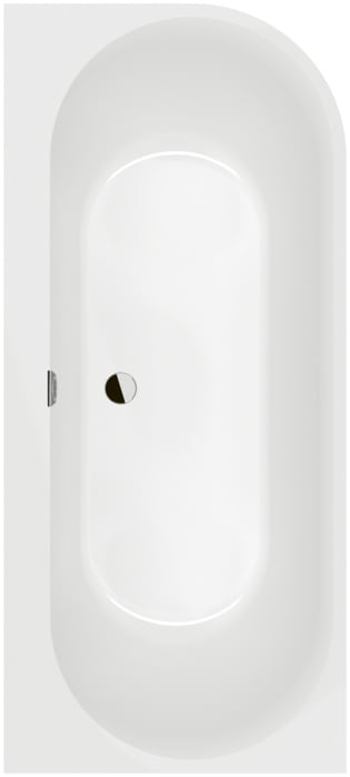 Villeroy & Boch Oberon 2.1 fal mellé szerelhető fűrdőkád 180x80 cm fehér UBQ180OBN9CL00VD01