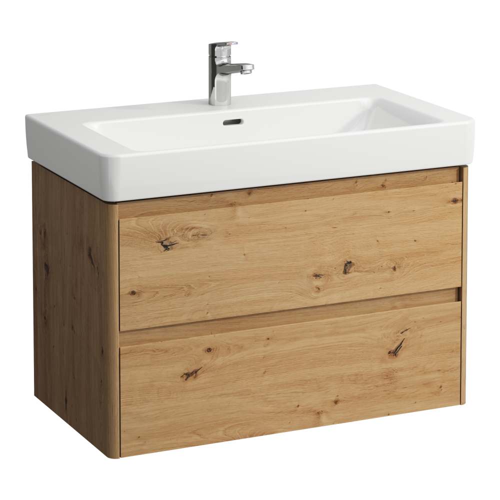 Laufen Base 2.0 szekrény 82x44.5x51.5 cm mosdókagyló alá akasztható tölgy H4113021082671
