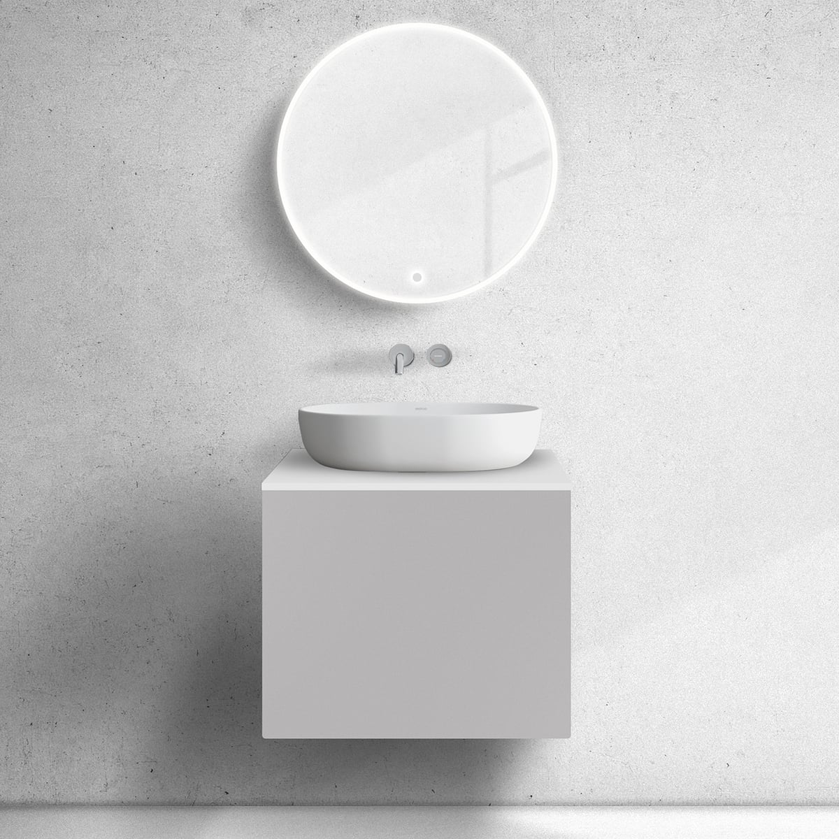 Készlet szekrény Oltens Lun 60032900, szekrény feletti pult Oltens Lun 63024000