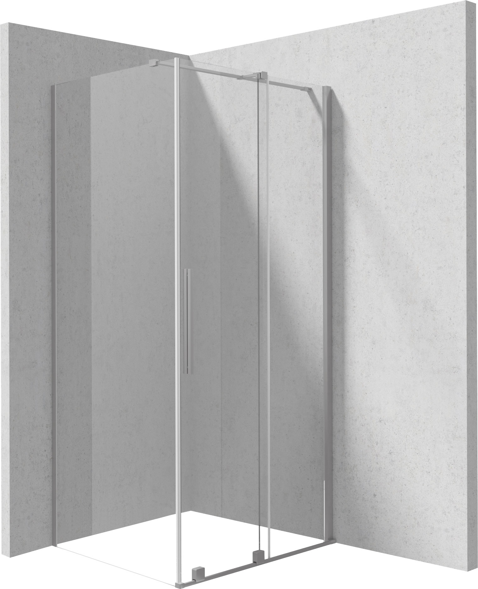 Deante Prizma zuhanykabin 120x90 cm négyszögletes csiszolt/átlátszó üveg KPNFP12S09