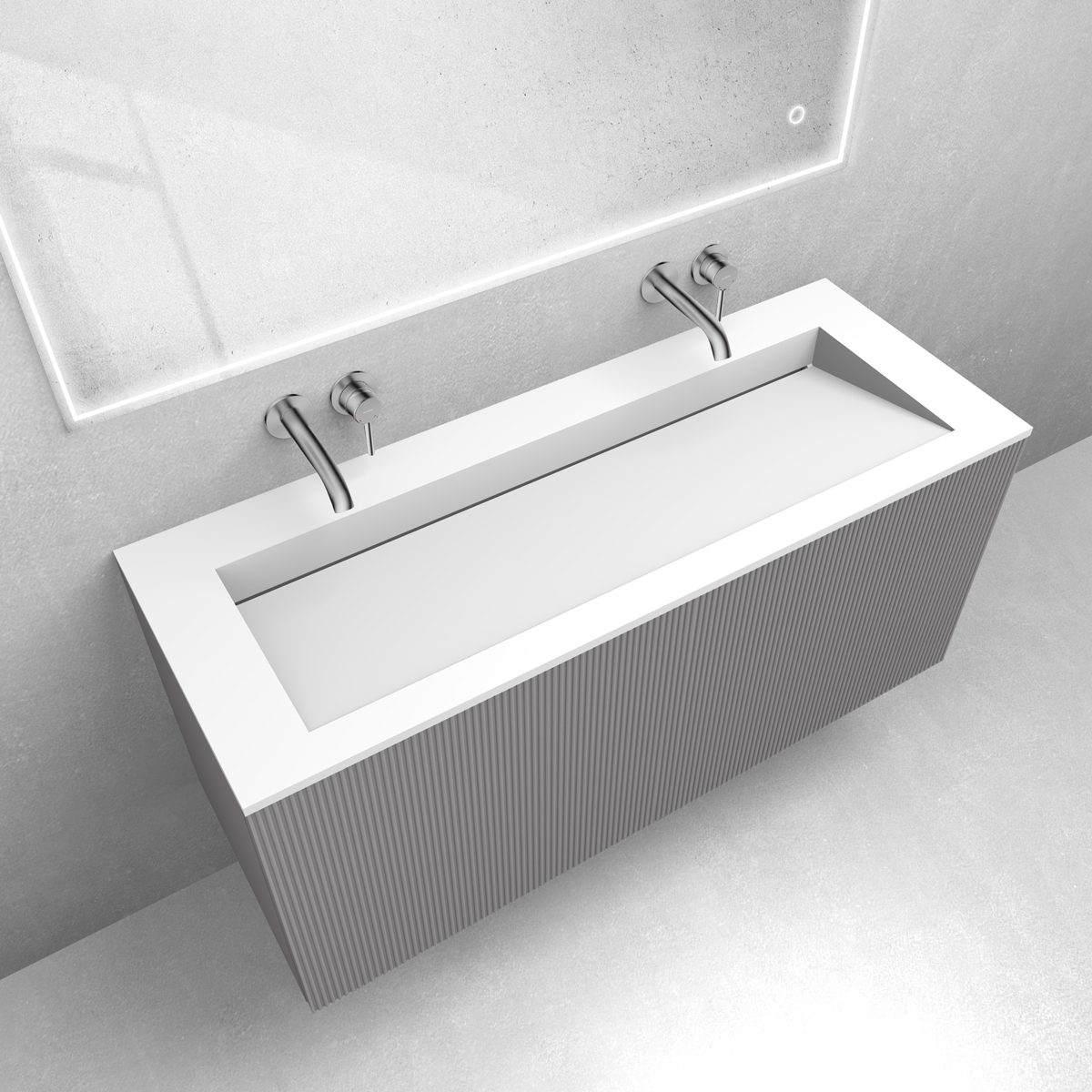 Készlet mosdótál Oltens Stila 40204900, szekrény Oltens Lun 60030900