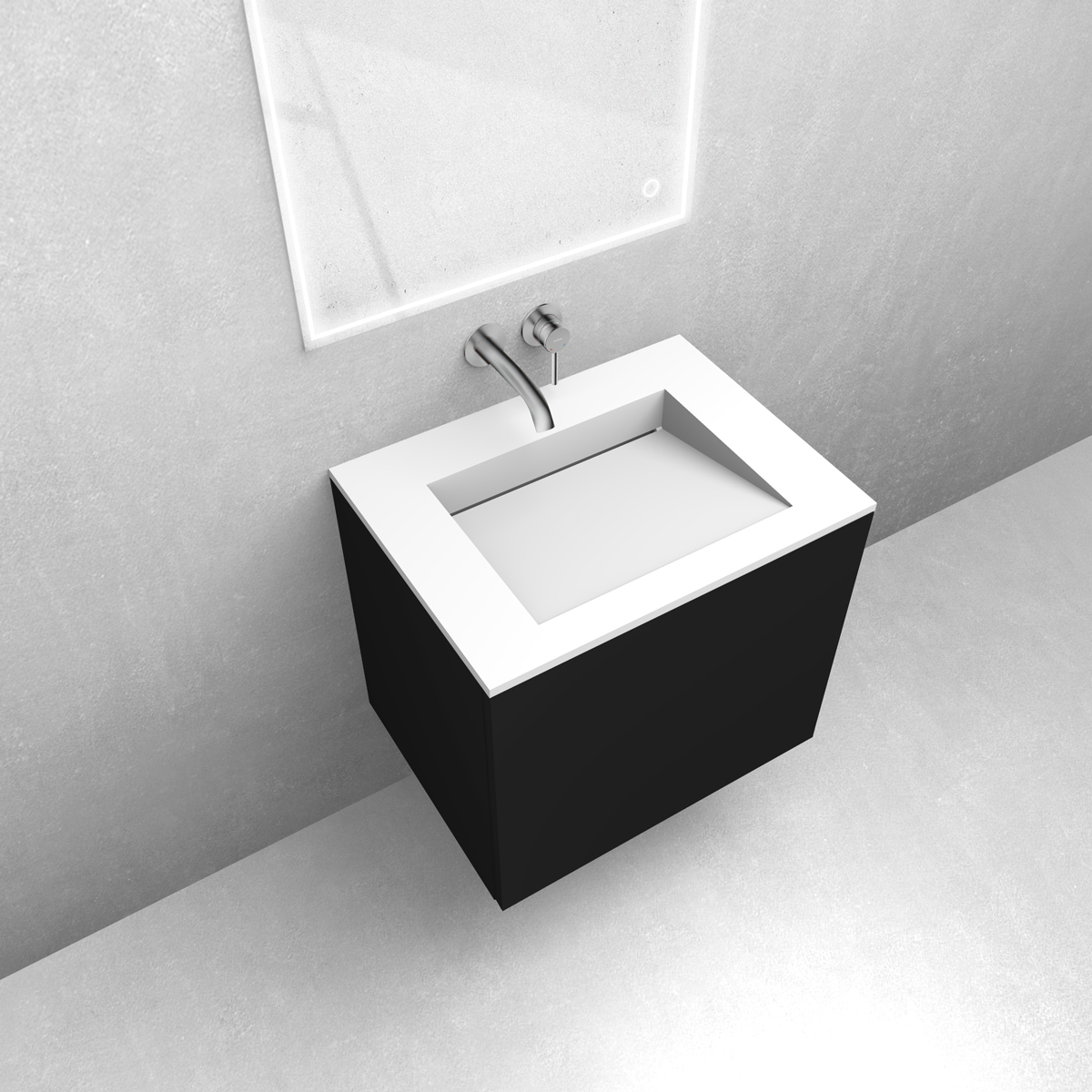 Készlet szekrény Oltens Lun 60032300, mosdótál Oltens Stila 40200900