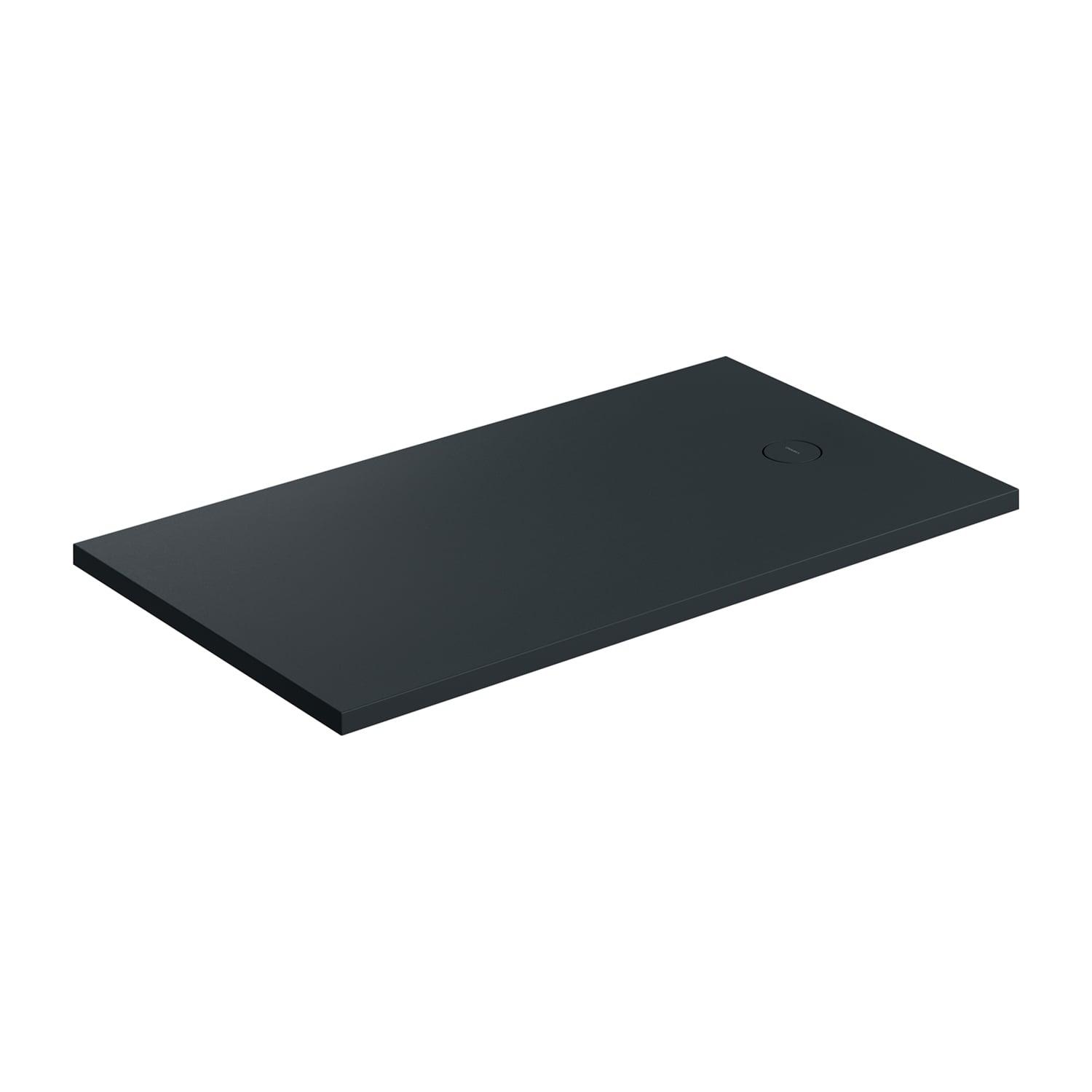 Omnires Aquarock téglalap zuhanytálca + előlap 160x90 cm fekete AQUAROCK90-160BLV