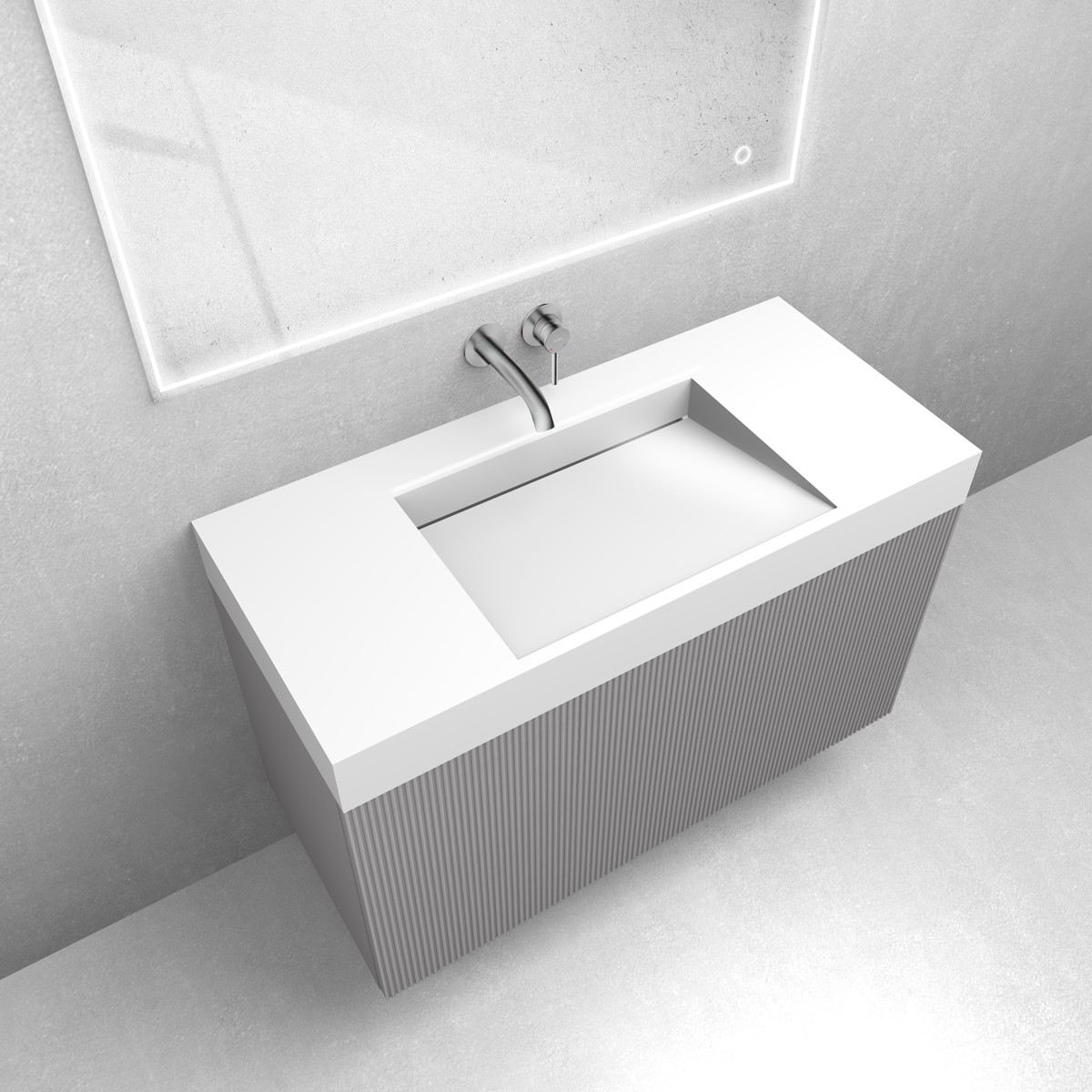 Készlet mosdótál Oltens Stila 40003000, szekrény Oltens Lun 60029900