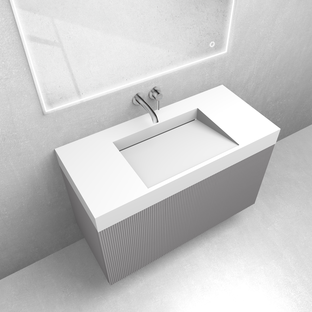 Készlet mosdótál Oltens Stila 40003900, szekrény Oltens Lun 60029900