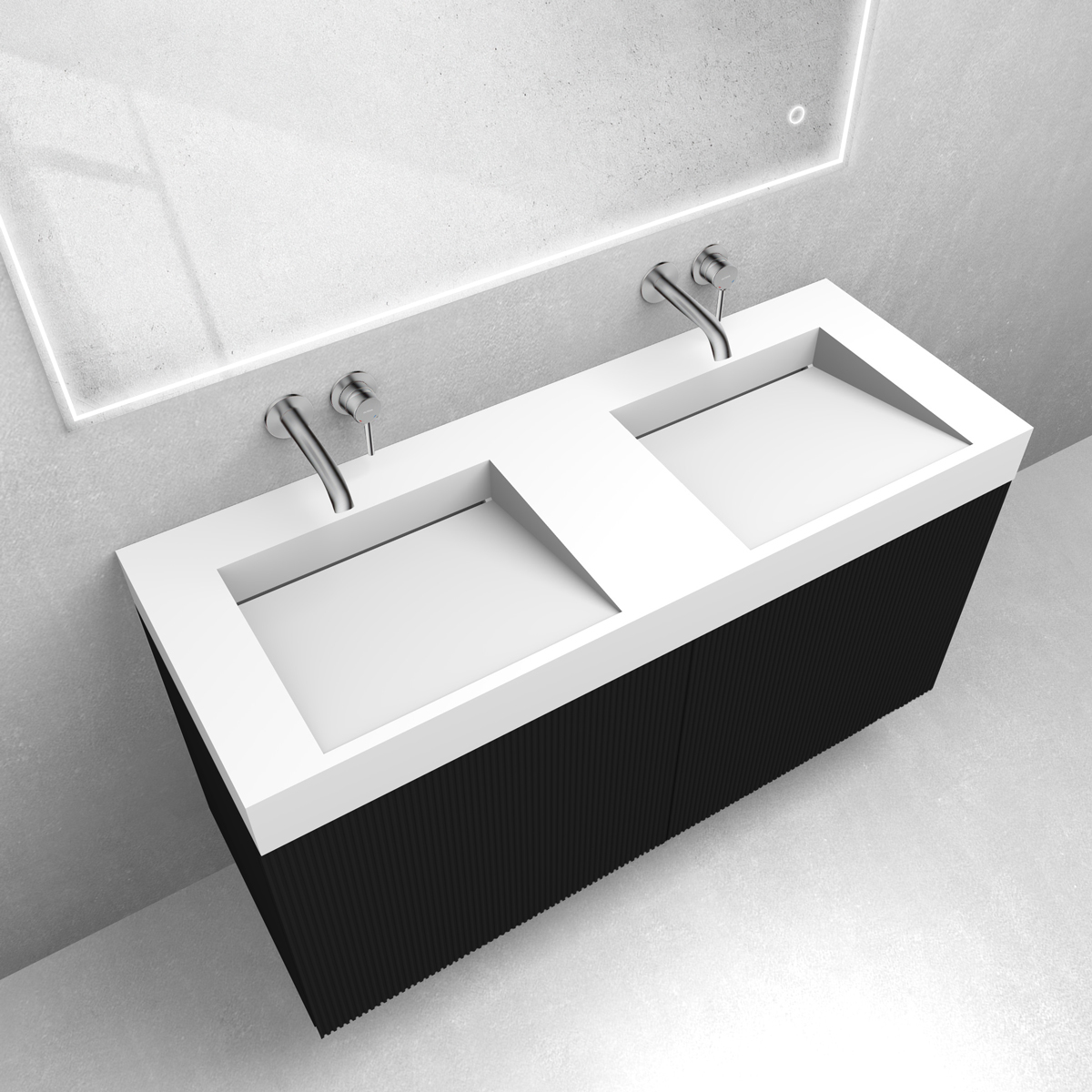 Készlet mosdótál Oltens Stila 40004900, szekrény Oltens Lun 60030300