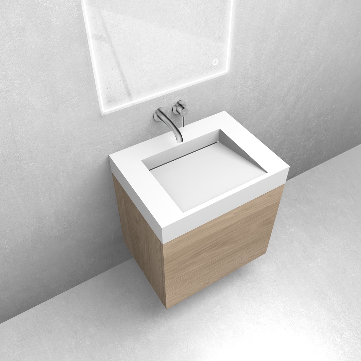 Készlet szekrény Oltens Lun 60032060, mosdótál Oltens Stila 40000900