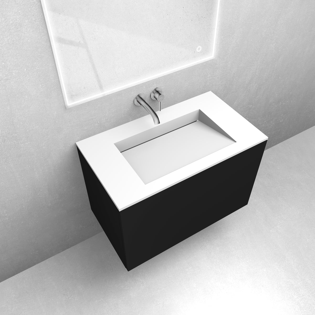 Készlet mosdótál Oltens Stila 40001900, szekrény Oltens Lun 60033300