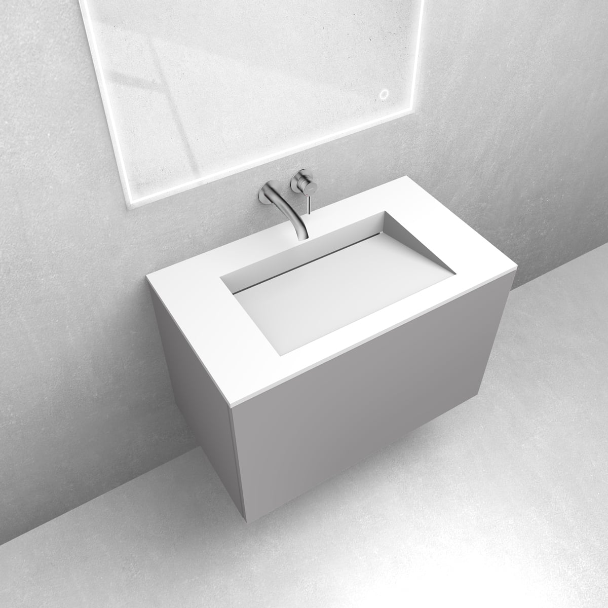 Készlet mosdótál Oltens Stila 40001900, szekrény Oltens Lun 60033900