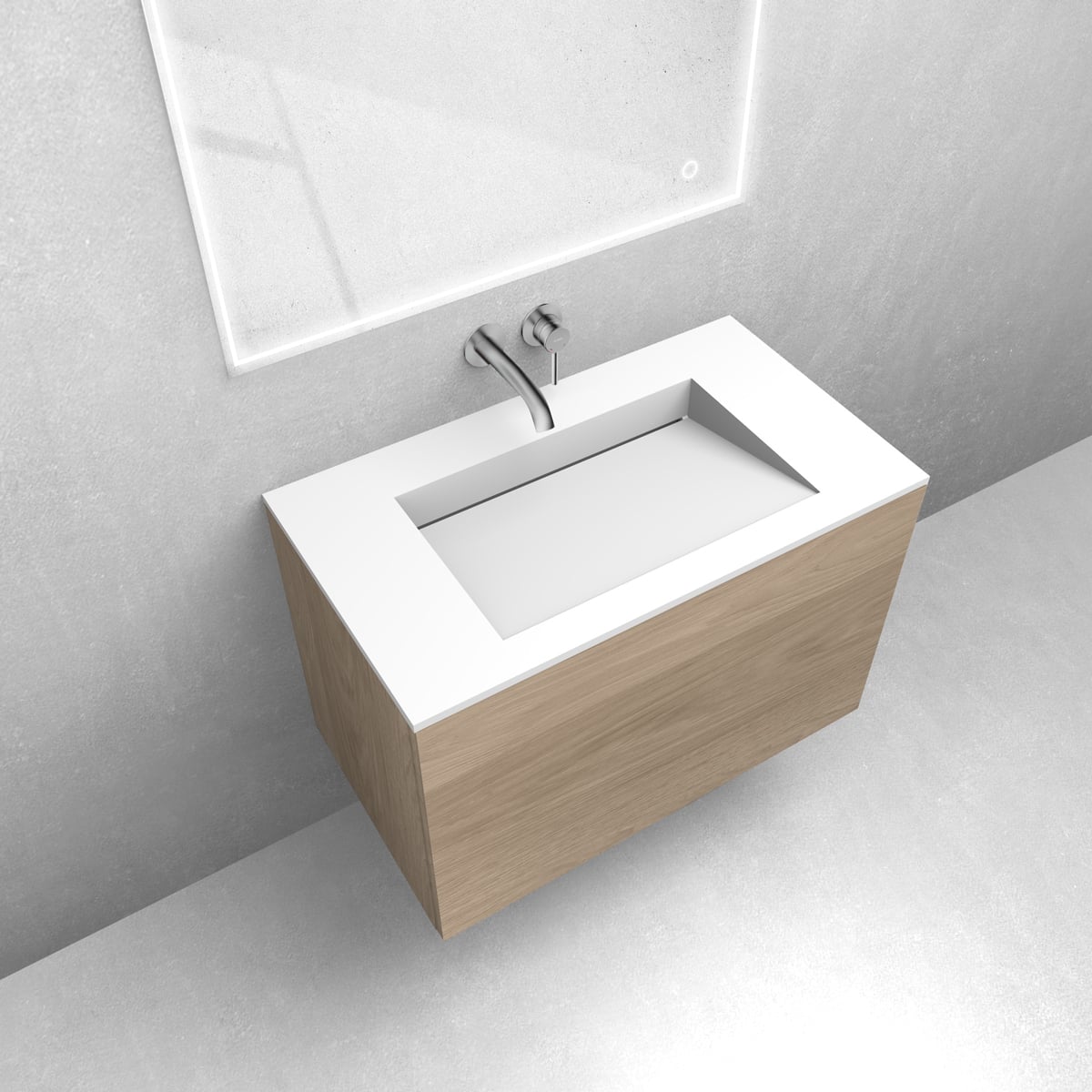 Készlet szekrény Oltens Lun 60033060, mosdótál Oltens Stila 40001900