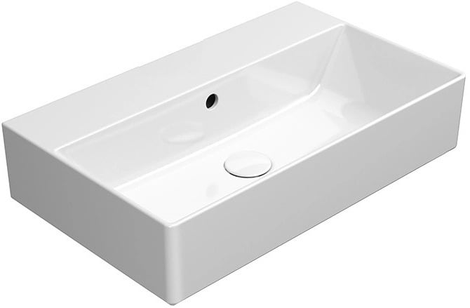 GSI Kube X mosdótál 60x37 cm négyszögletes klasszikus-mosdótálak fehér fényes 9454011