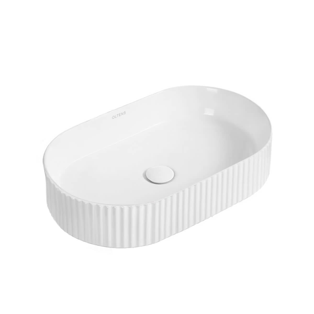 Oltens Hamnes mosdótál 50x32 cm ovális mosdótálak fehér fényes 40331000