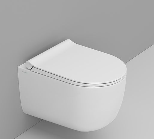 Ceramica Dolomite Mirto Round wc csésze függesztett perem nélkül mély öblítéssel fehér matt D474941